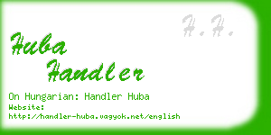 huba handler business card